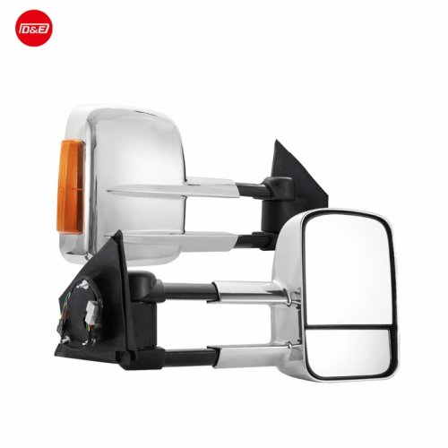 High quality Sliver Chrome Extendable Towing Mirror for Toyota Landcruiser 200 Series 2007-ON with Indicator one Pair