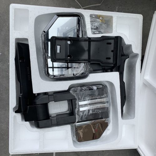 Trailer Extendable Towing Mirrors for Toyota LandCruiser 70 75 76 78 79 Series Black Towing Mirrors for Trucks tow trucks