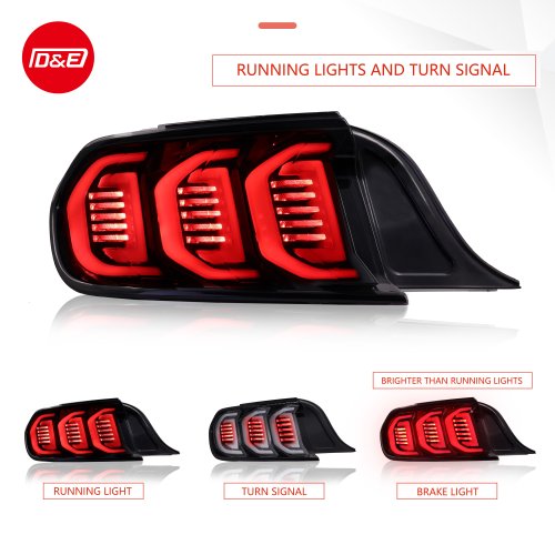  LED Tail Lights Assembly for  Ford Mustang Rear Brake Lamp Taillights