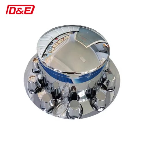 ABS Chrome Front Wheel Axle Covers With Nut Cover 10 Lug 22.5'' for American trucks Wheel hub cap