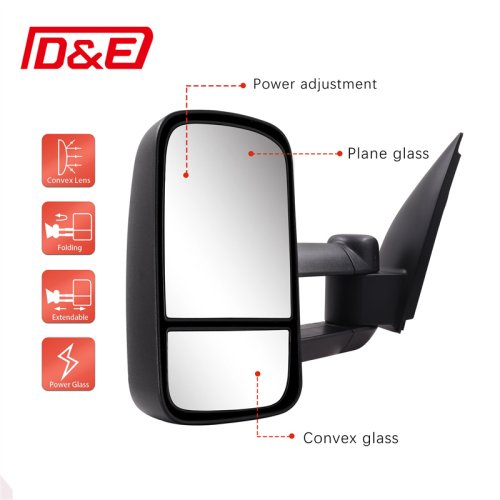 Electric Black Towing Mirrors Extendable all-aluminium bracket suit for Landcriuser 1990-1998