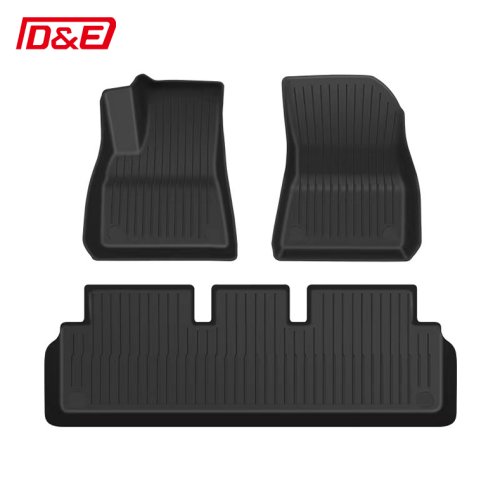 Custom Car Floor Mats TPE Waterproof Car Frunk Mats Carpet Piano Texture for Tesla MODEL Y MODEL 3