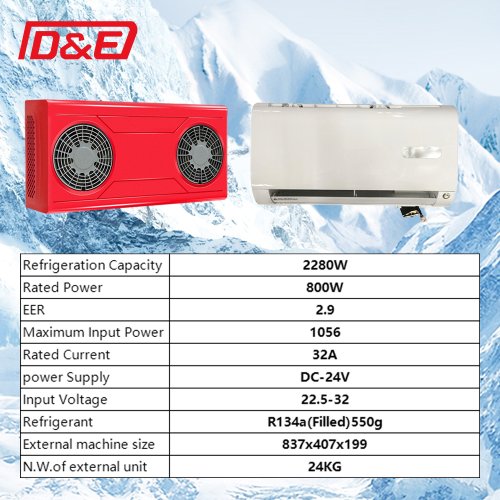 24V Split Parking Air Conditioner Parking Air Sleeper 24V for trucks Electric Air Conditioner for all trucks and slight trucks