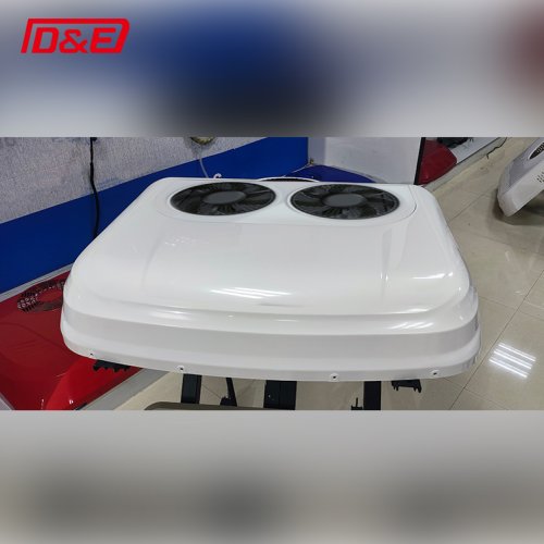 Hot Sales 12V Battery Powered Rooftop dual fan Parking Air Conditioners for Tractor Cab Boat Truck